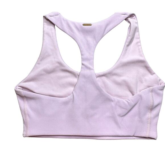 L*Space Ribbed Underdog Tank Sports Bra Racer Back Peony Women's Size Small NWT - Picture 4 of 9